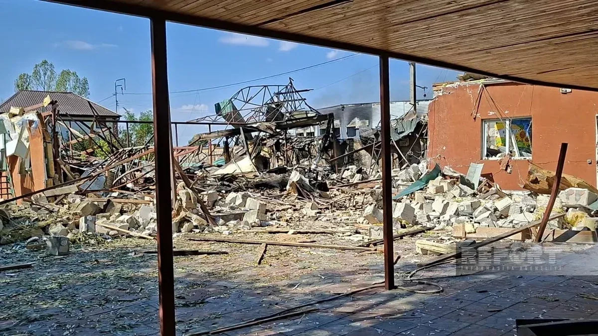Russian drone strike destroys Azerbaijani-owned restaurant in Kyiv