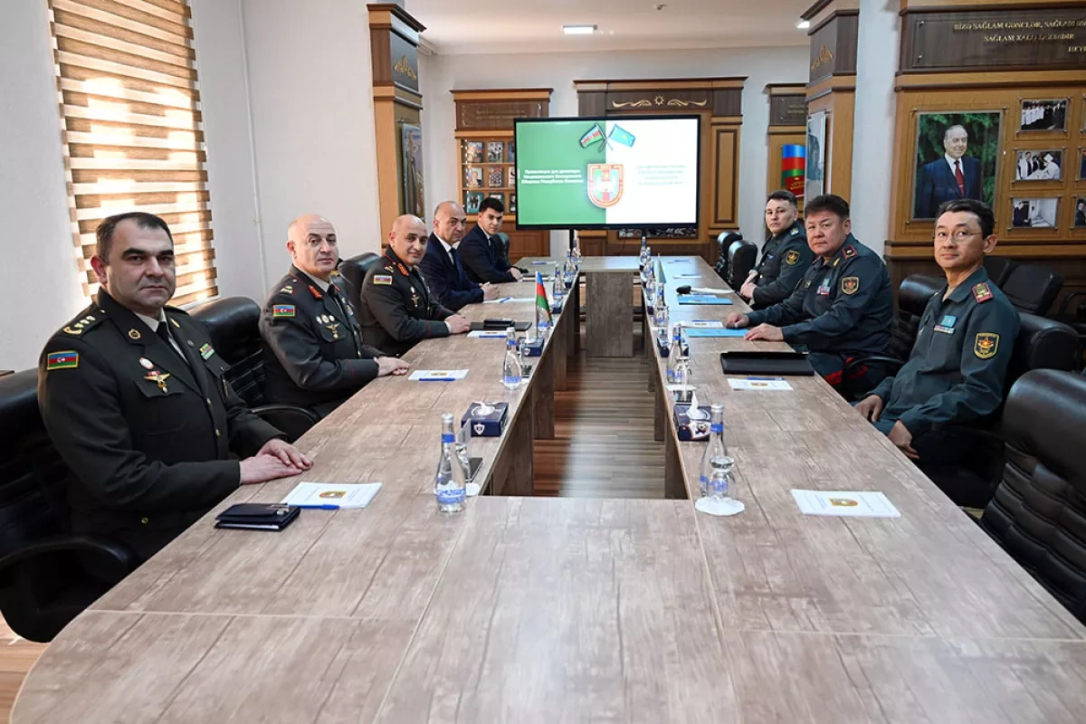 Kazakh military education delegation visits Azerbaijan for defence cooperation talks PHOTO