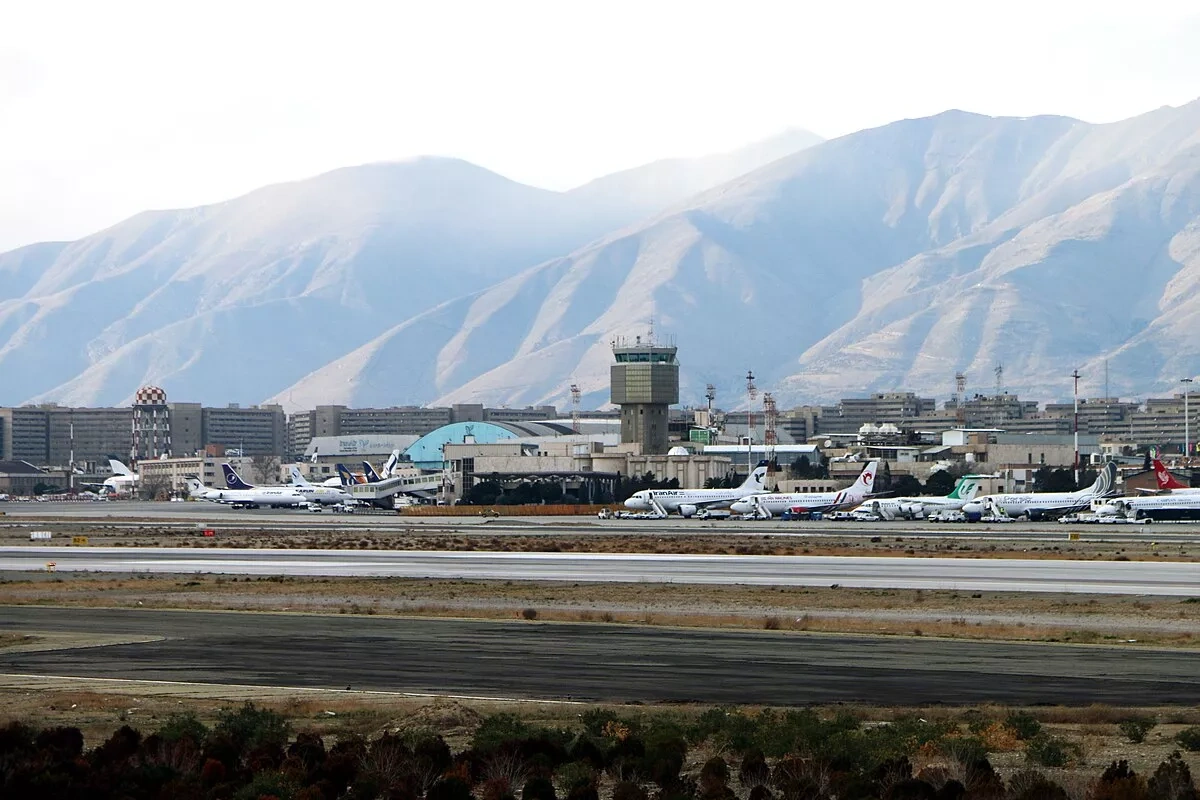 Mehrabad International Airport in Tehran burns following Israeli strikes video