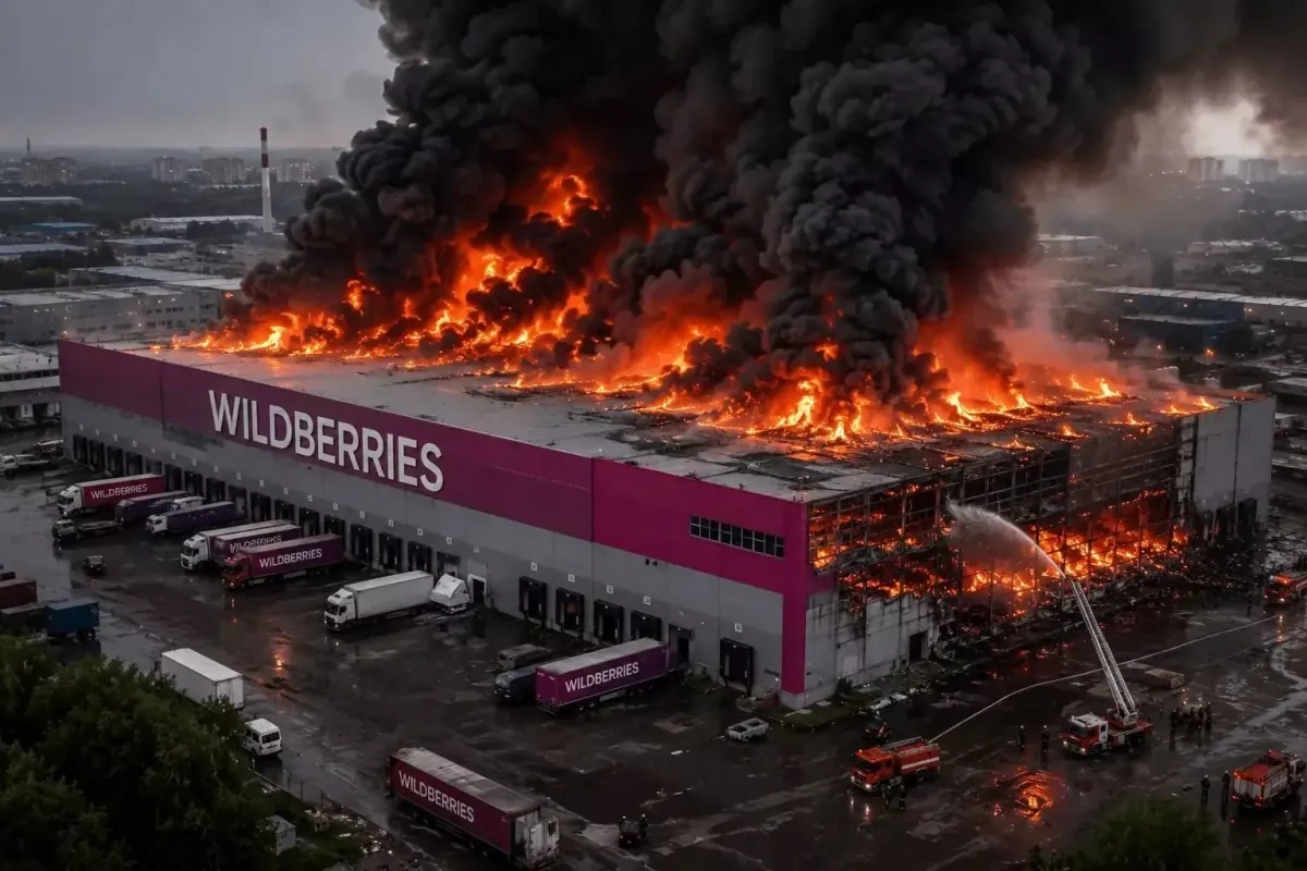 Wildberries warehouse catches fire in Russia’s Bashkortostan PHOTO