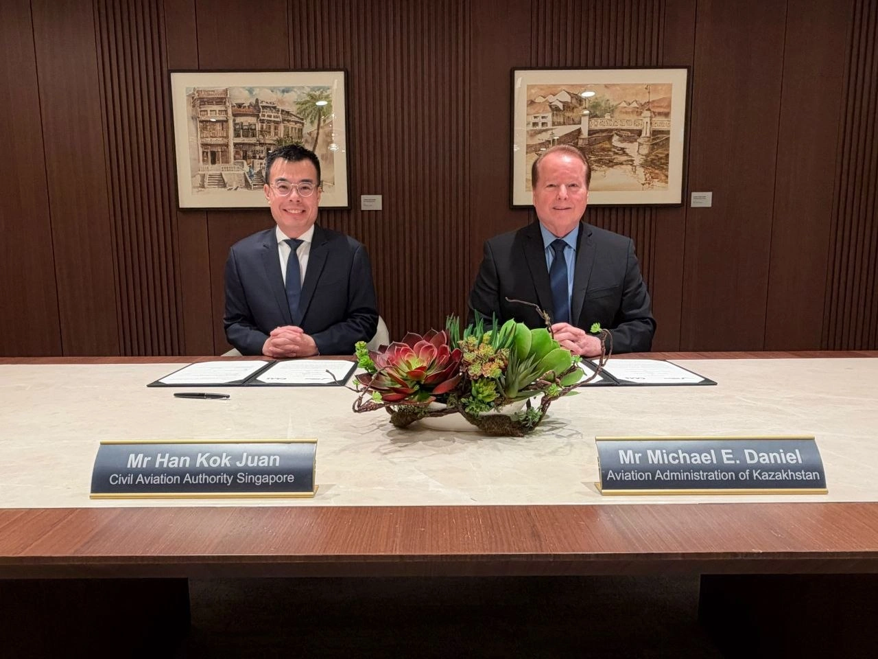 Kazakhstan and Singapore aviation authorities sign cooperation statement