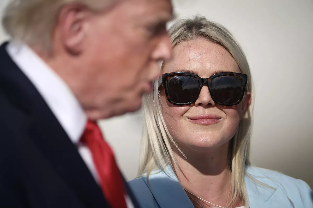 Trump jokes about press secretary choosing family over him
