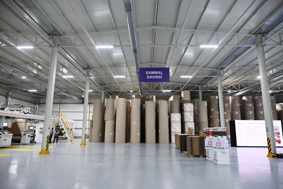 President Ilham Aliyev inaugurates cardboard and box packaging production facility in Sumgayit Industrial Park (PHOTO)