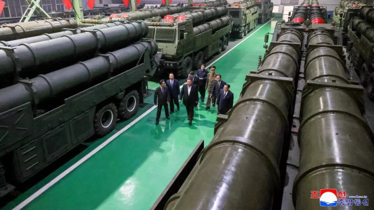 North Korean leader inspects munitions plant, hails rocket launcher production PHOTO