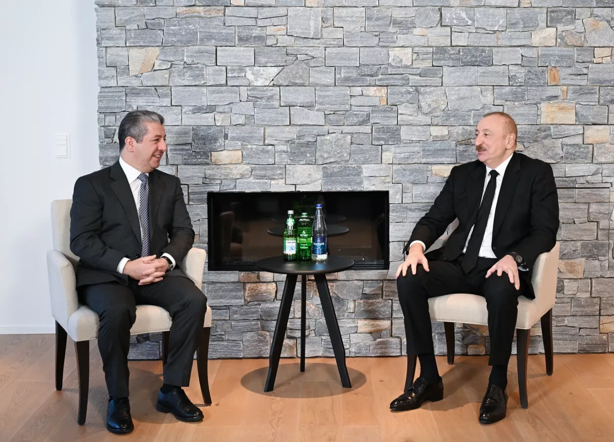 Azerbaijani president, Iraqi Kurdistan PM discuss trade and cooperation in Davos PHOTO