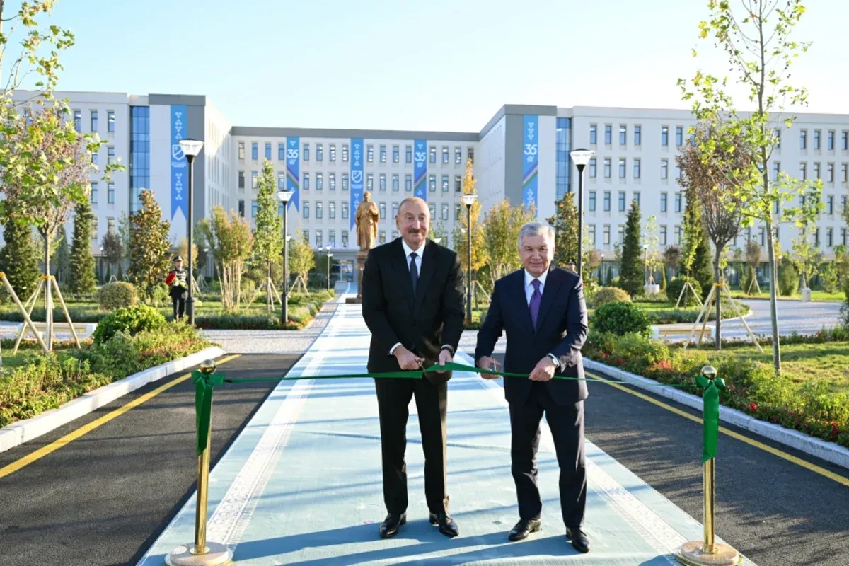 Azerbaijani, Uzbek leaders open Nizami Ganjavi National Pedagogical University in Tashkent PHOTO