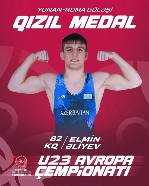 Azerbaijani wrestler wins gold at European U23 Championships