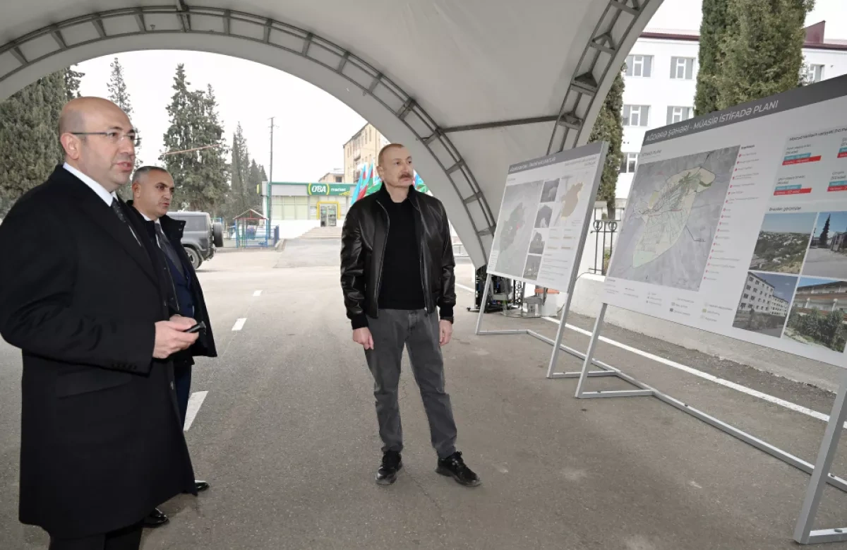 Azerbaijani president reviews master plan of Aghdara city PHOTO