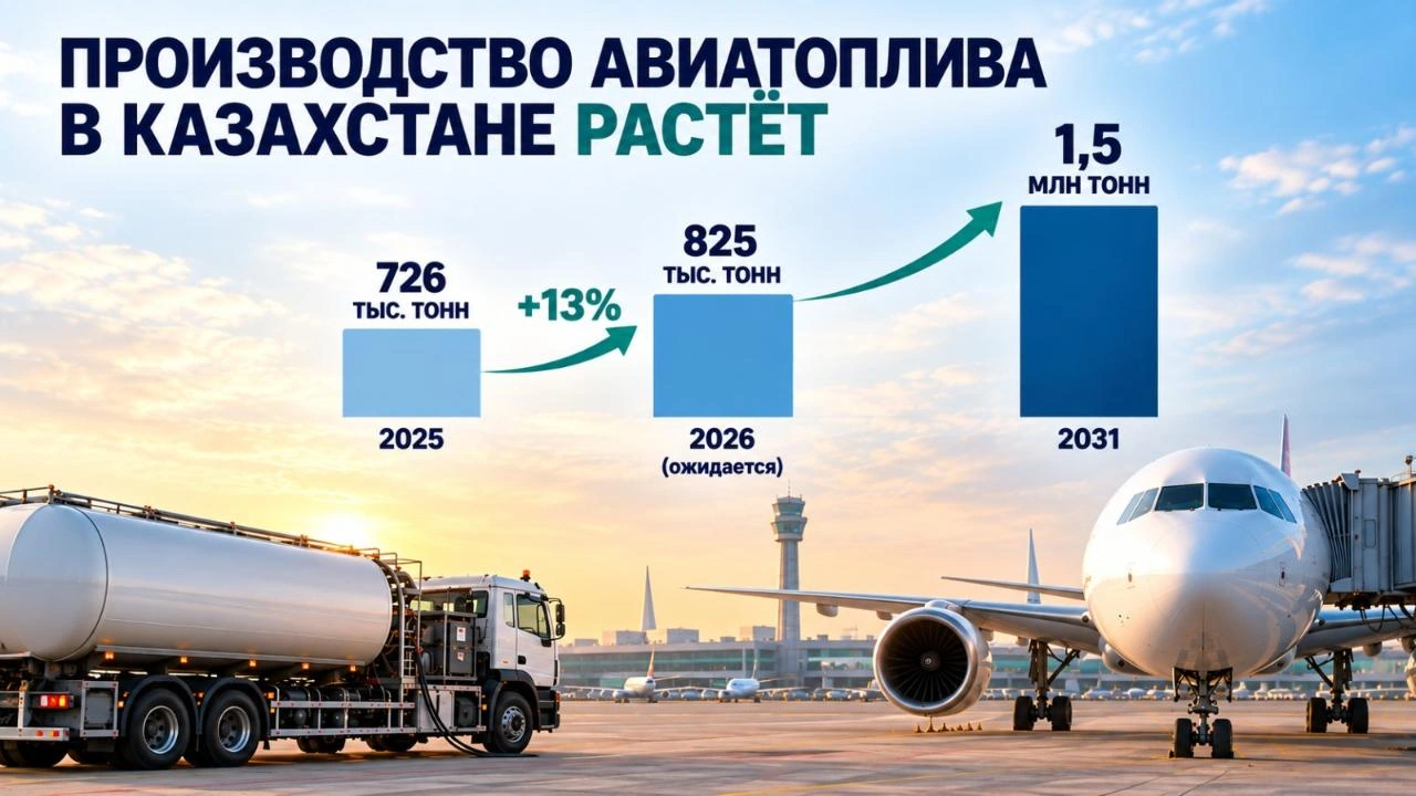 Kazakhstan to raise aviation fuel output 13% to 825,000 tons in 2026