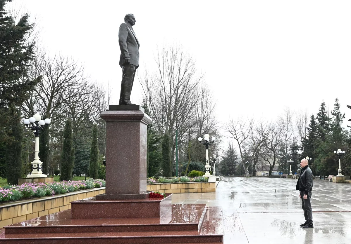 Azerbaijani president arrives in Shamakhi district for visit PHOTO