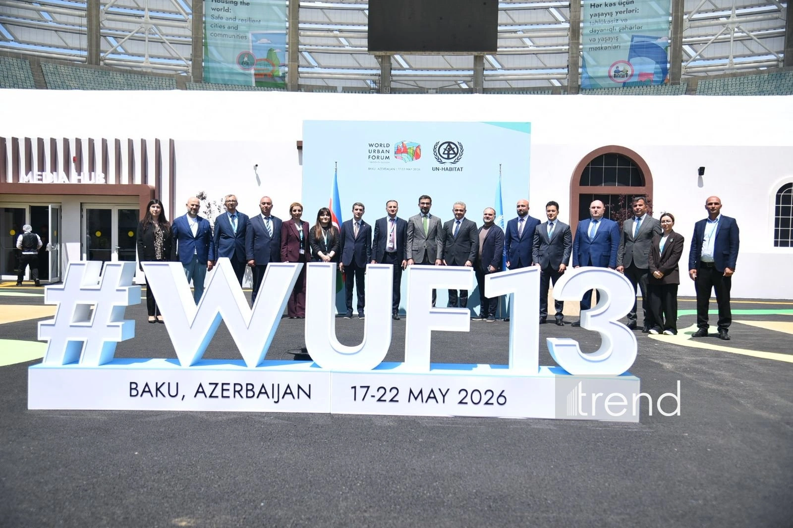 Media representatives inspect final work ahead of WUF13 (PHOTO)