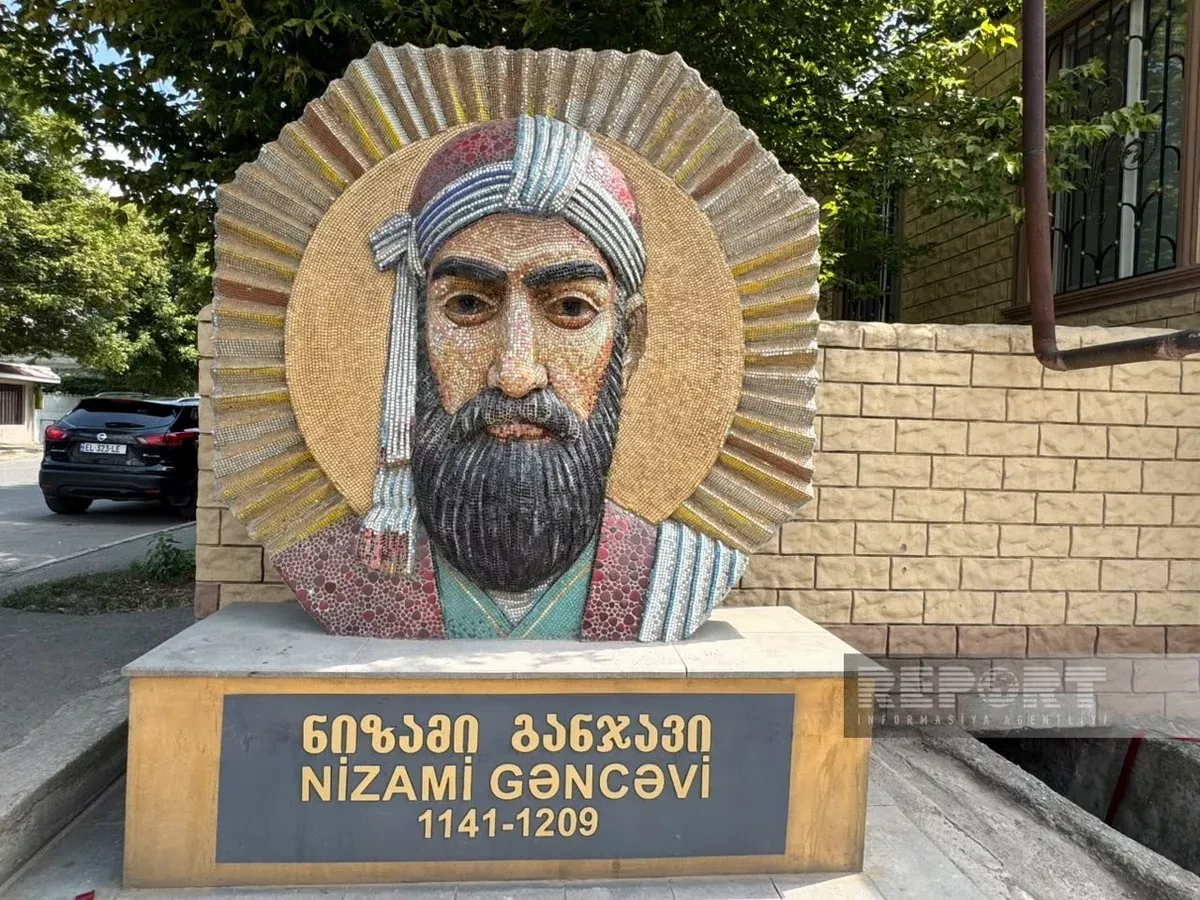 Georgia’s Marneuli unveils restored bust of Azerbaijani poet Nizami Ganjavi PHOTO