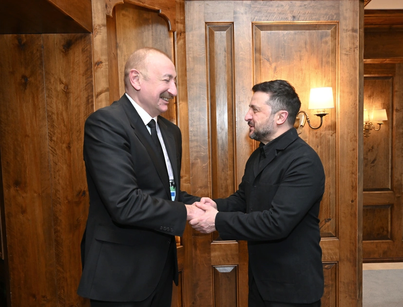 President Ilham Aliyev meets with Ukrainian President Volodymyr Zelensky in Munich (PHOTO)