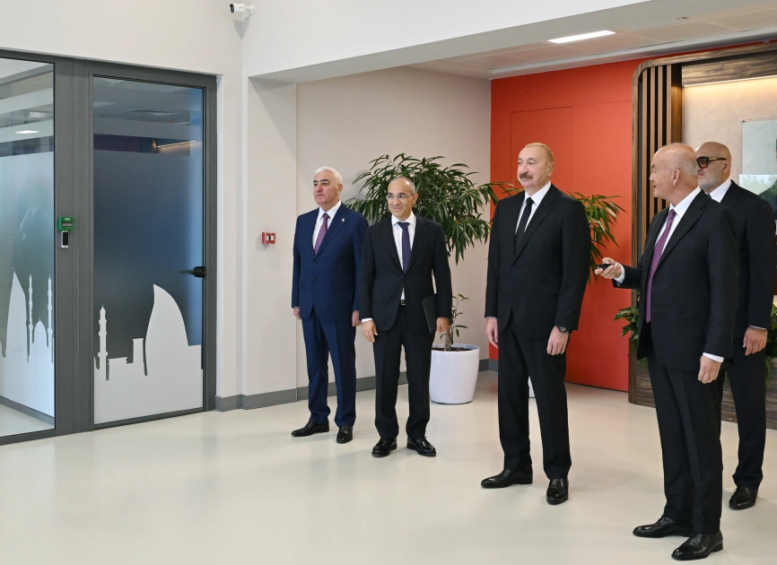 President Ilham Aliyev attends opening of a pharmaceutical manufacturing plant at Pirallahi Industrial Park (PHOTO)