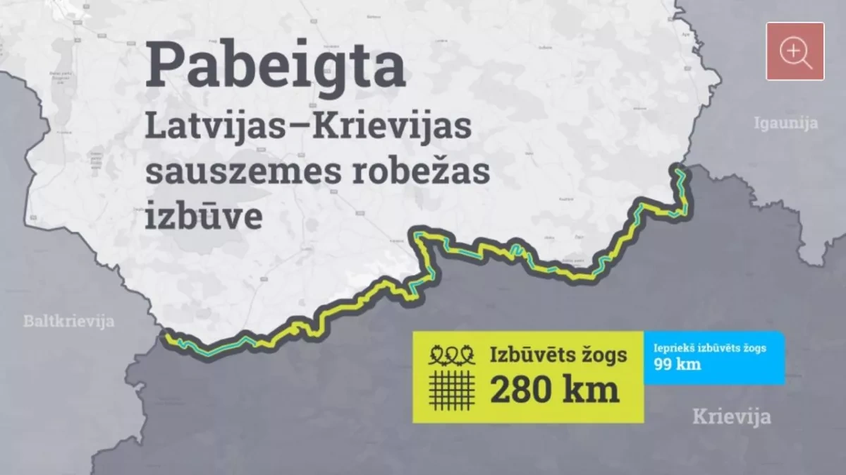 Latvia completes fence along entire border with Russia