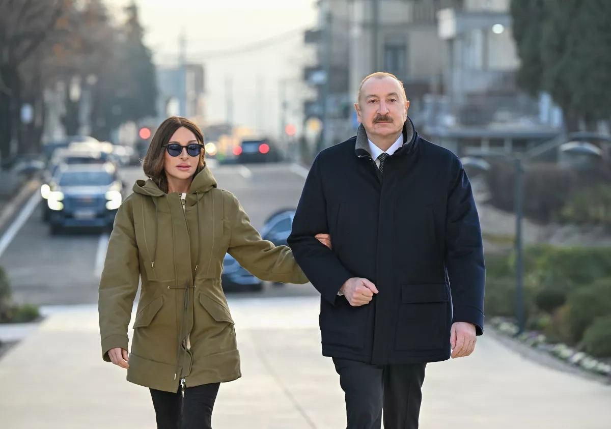 Azerbaijani leader, first lady attend inauguration of Victory Park in Khankendi PHOTO/UPDATED