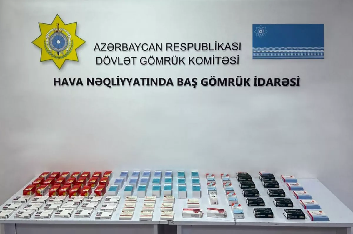 Baku airport customs intercept 93 boxes of medicines