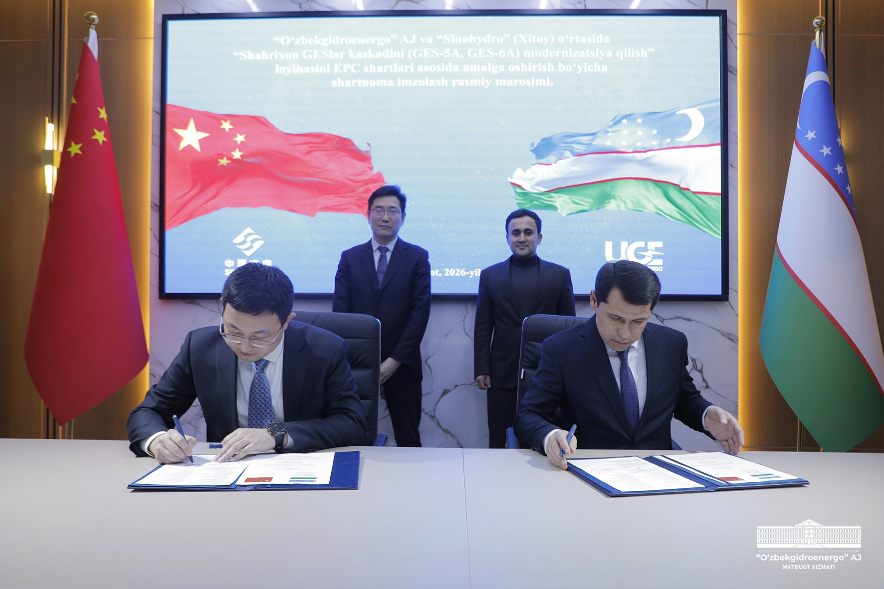 Uzbekhydroenergo, China's Sinohydro seal deal to upgrade Shakhrikhan Hydropower