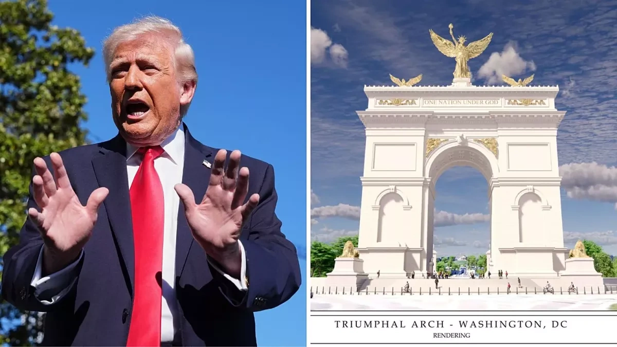 Trump sees military potential in planned Washington triumphal arch