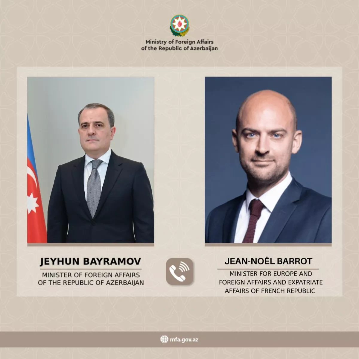 Azerbaijan, France discuss Middle East tensions in ministerial phone call