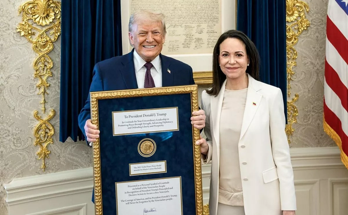 Venezuelan Nobel laureate gifts Trump peace medal, igniting backlash