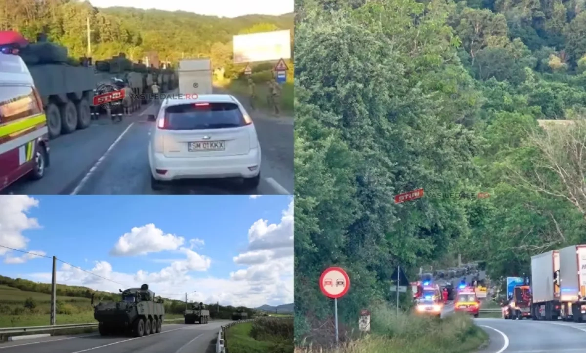 Three armoured personnel carriers collide in Romania; 11 soldiers injured PHOTO