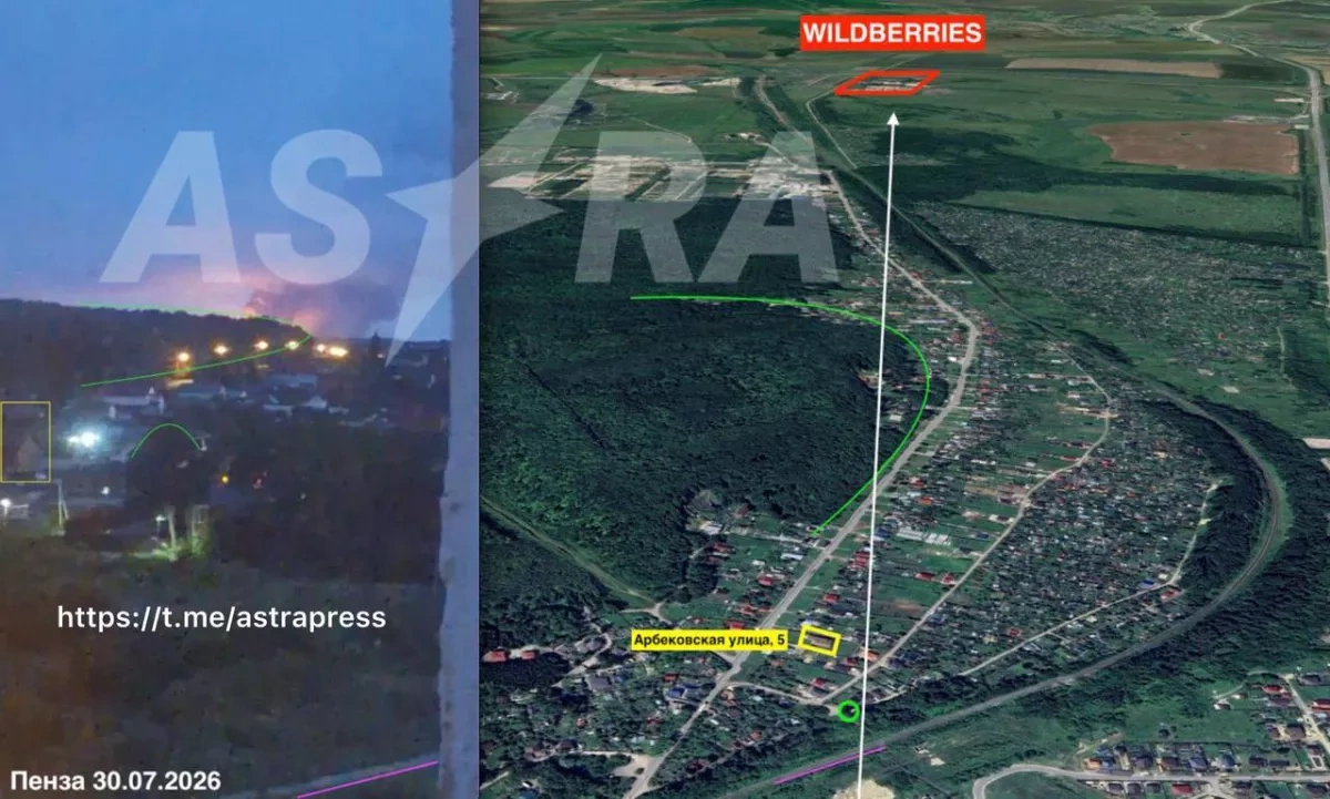Wildberries logistics hub near Russia’s Penza hit in drone attack, catches fire PHOTO / VIDEO
