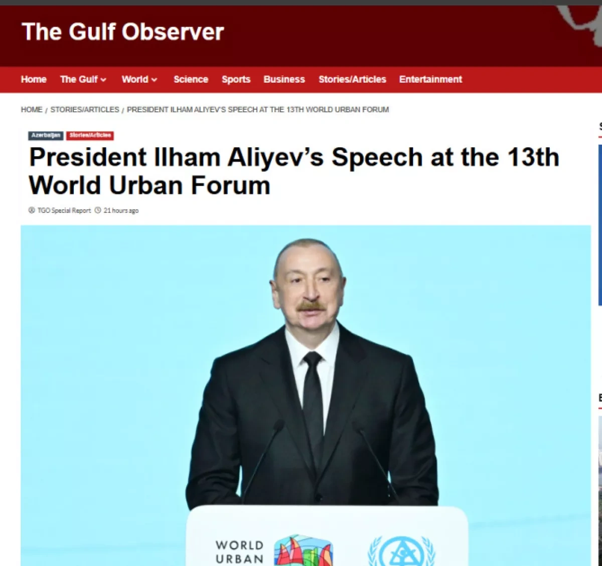 WUF13 opening ceremony in Baku draws wide international media coverage PHOTO