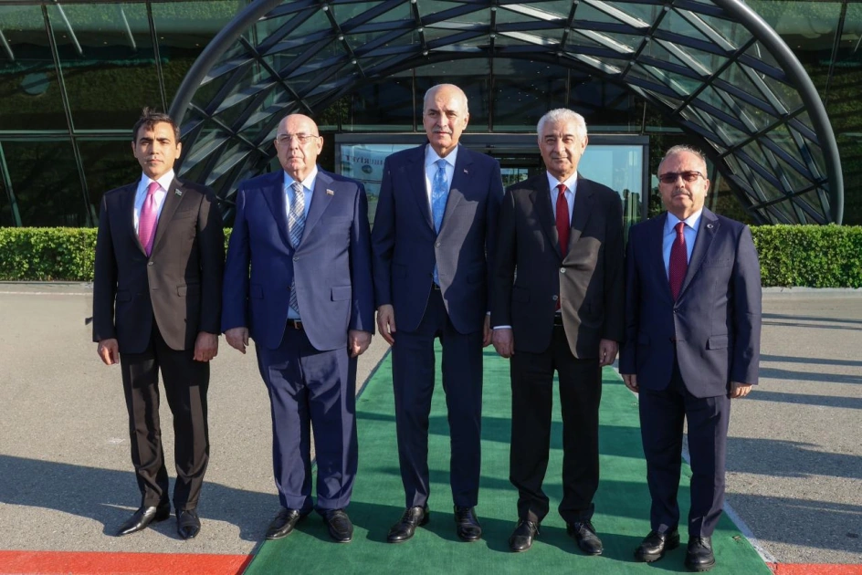 Speaker of Turkish Grand National Assembly arrives in Azerbaijan on working visit (PHOTO)