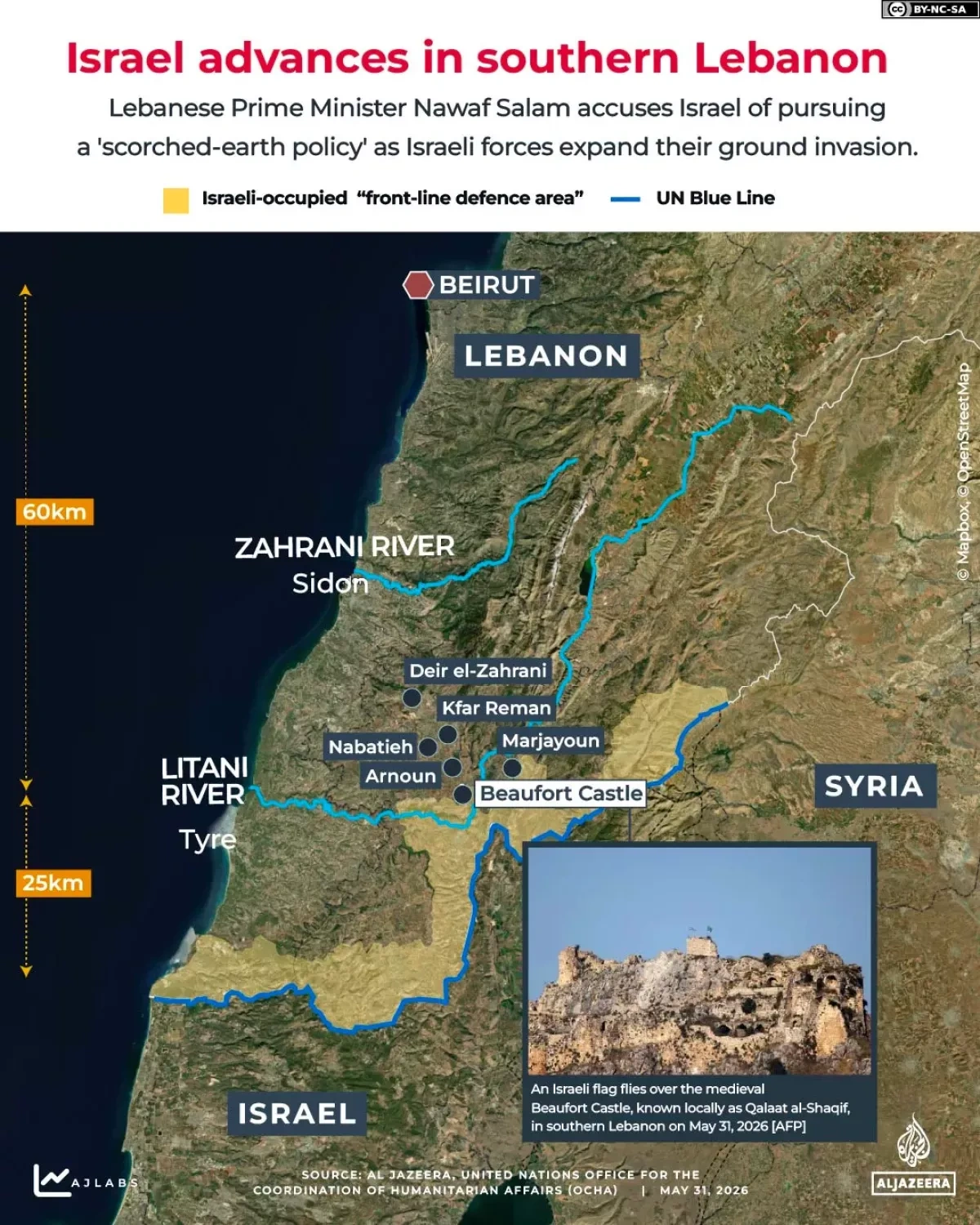 Why Israel has captured Lebanon’s historic Beaufort Castle