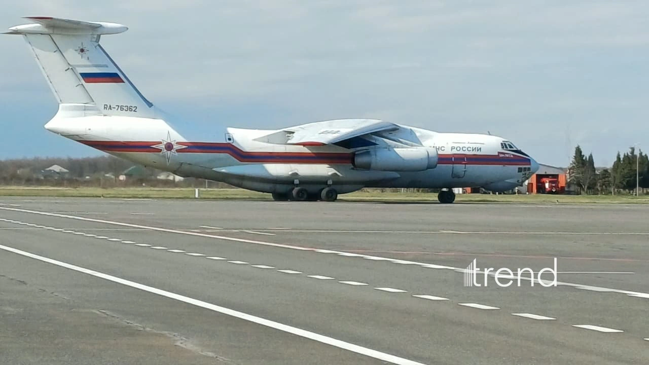 Russian humanitarian aid plane lands at Azerbaijan's Lankaran airport (PHOTO)