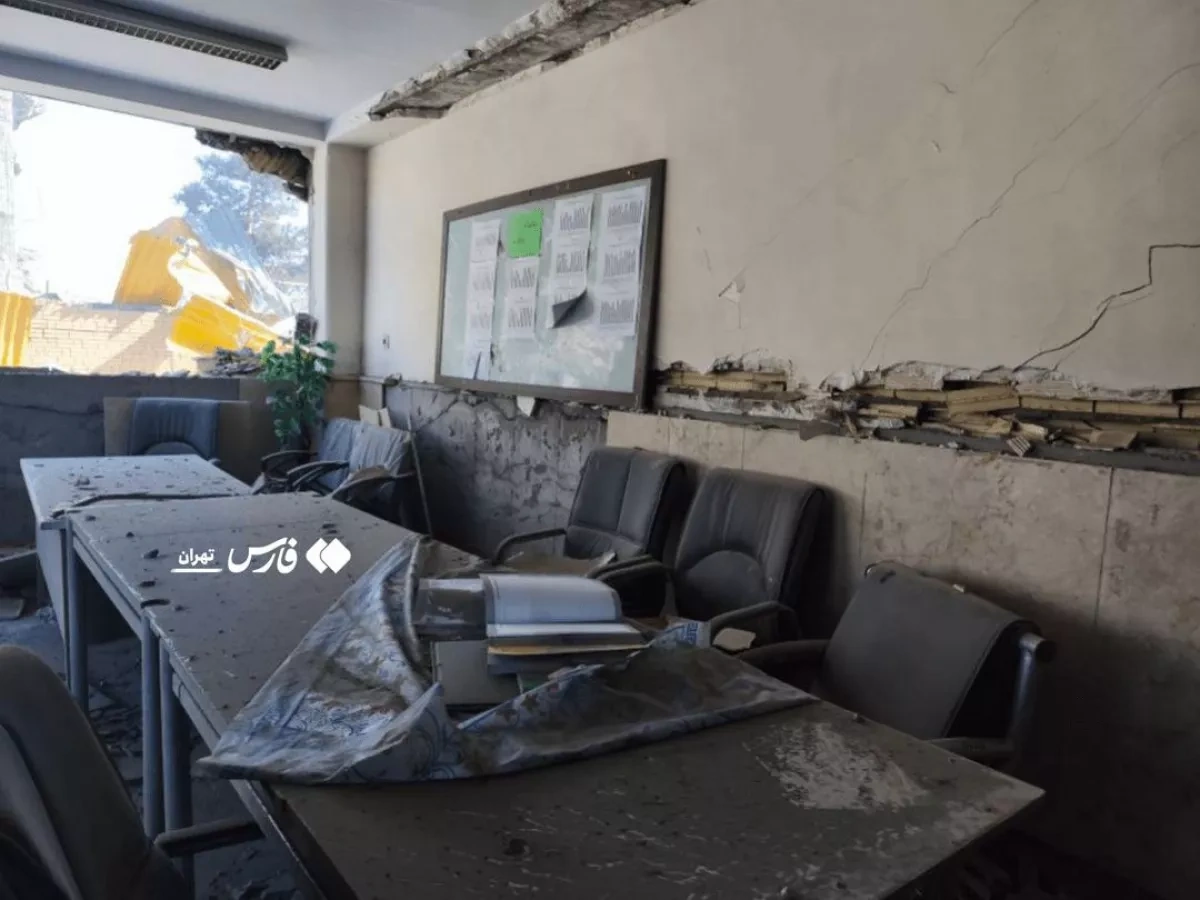 Missile strike damages two schools in Parand, Iran PHOTO