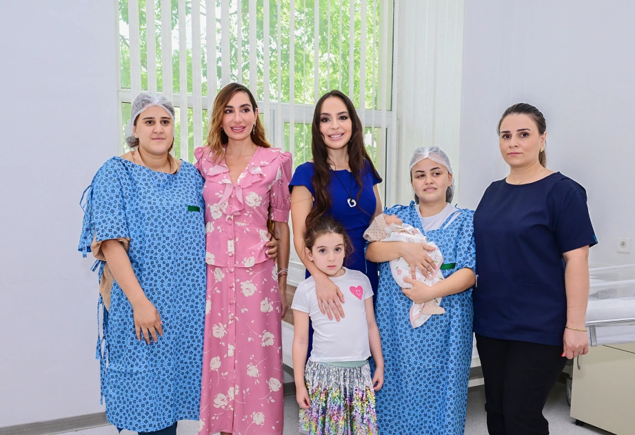 First Vice-President Mehriban Aliyeva, her daughters Leyla Aliyeva and Arzu Aliyeva visit the Scientific Research Institute of Pediatrics (PHOTO)