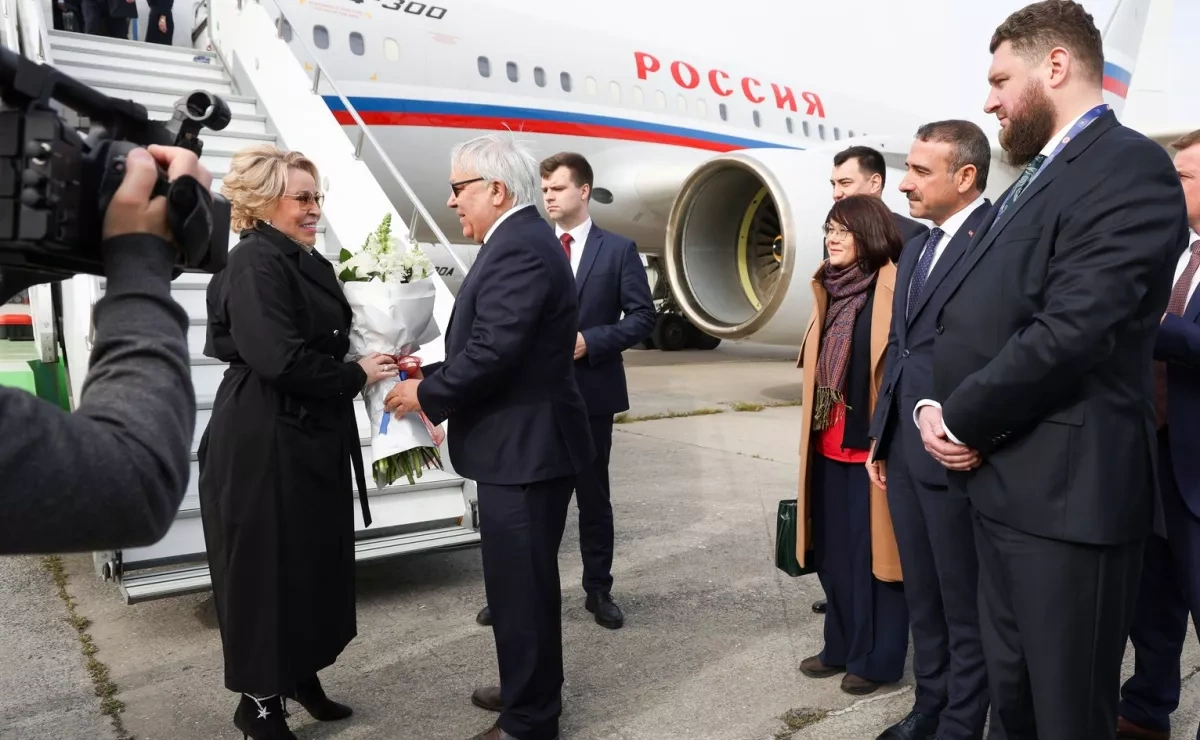 Russia’s Federation Council Speaker arrives in Istanbul for IPU Assembly