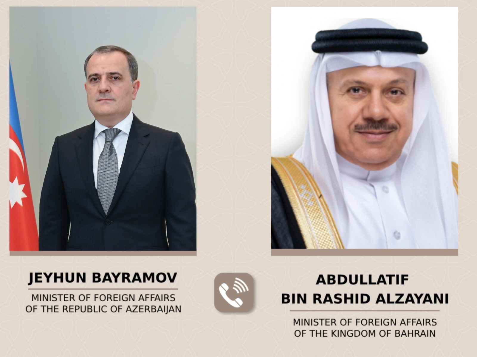 Azerbaijani, Bahraini FMs stress urgent de-escalation measures in Middle East
