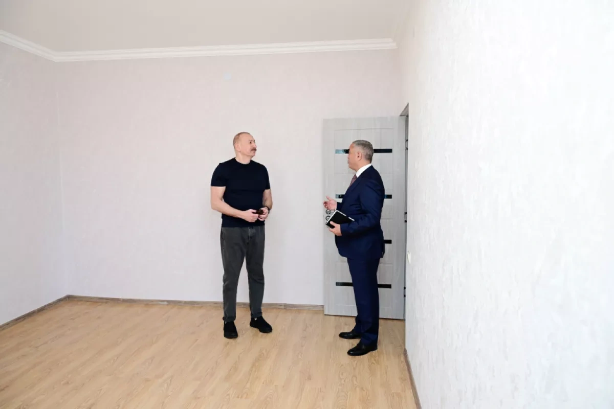 President Aliyev views renovated homes for servicemen in Khojaly PHOTO