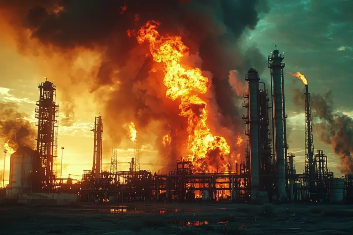 ASTRA: Fire breaks out at Russian oil facility after Ukrainian drone attack PHOTO
