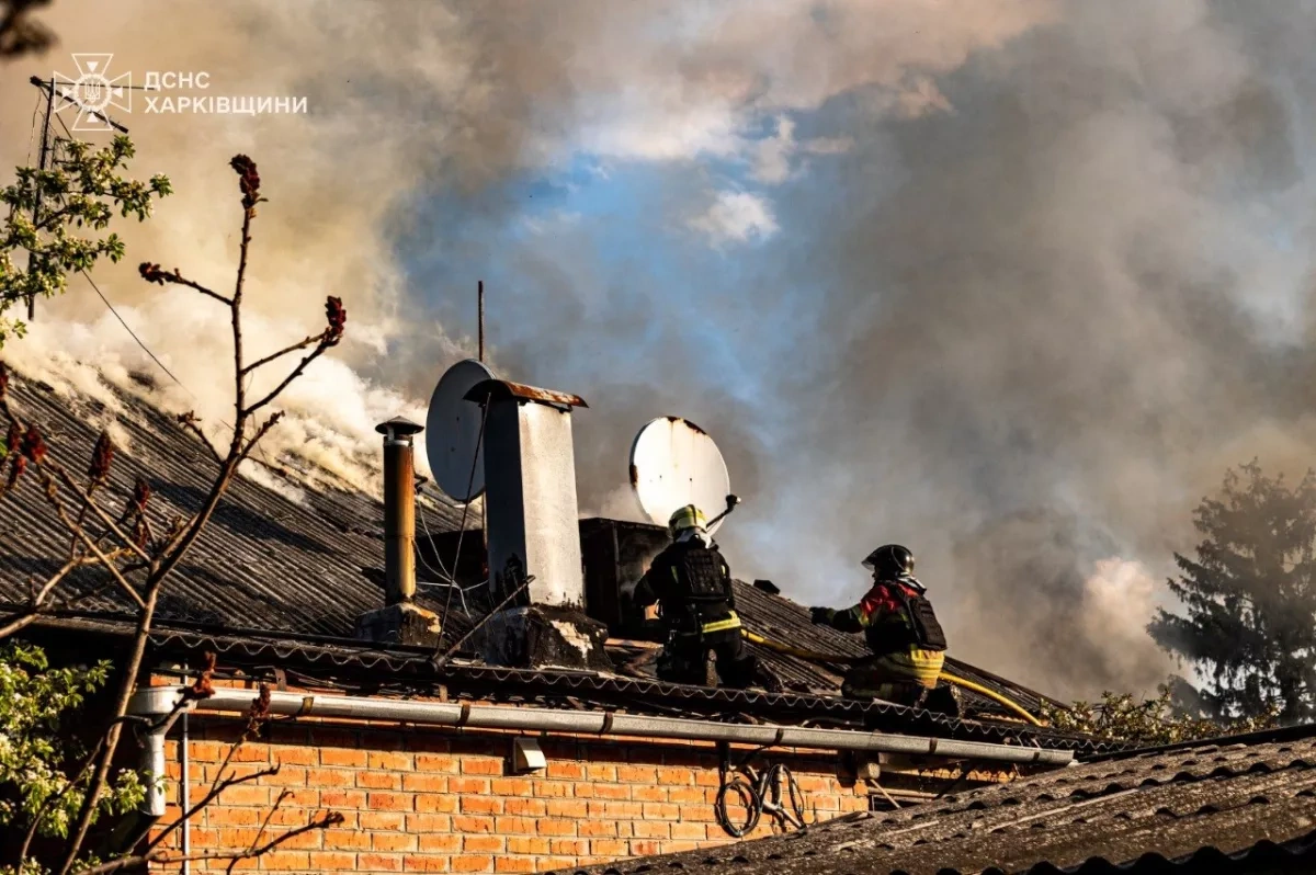 Russian drone strike hits Kharkiv residential area, injures two women PHOTO