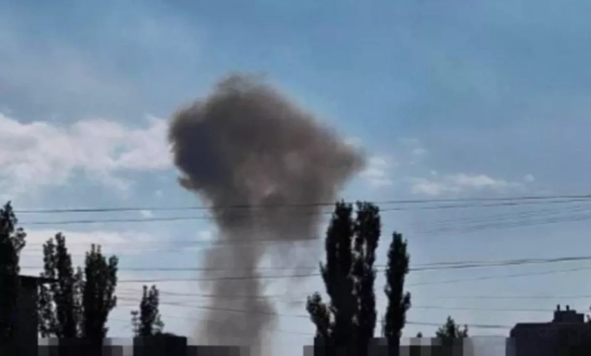 Fire breaks out near Kyiv following drone attack VIDEO