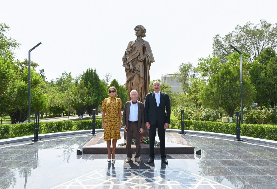 President Ilham Aliyev, First Lady Mehriban Aliyeva attend inauguration of monument to architect Ajami Nakhchivani at "Ajami Seyrangahi" recreation complex in Nakhchivan