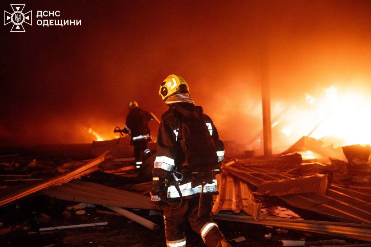 Russian drone attack damages warehouses, production buildings PHOTO