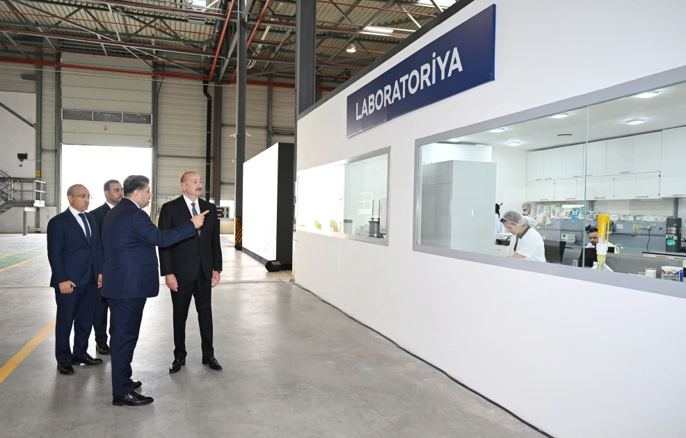 President Ilham Aliyev attends opening of paper and hygiene products manufacturing facility in Garadagh district (PHOTO)