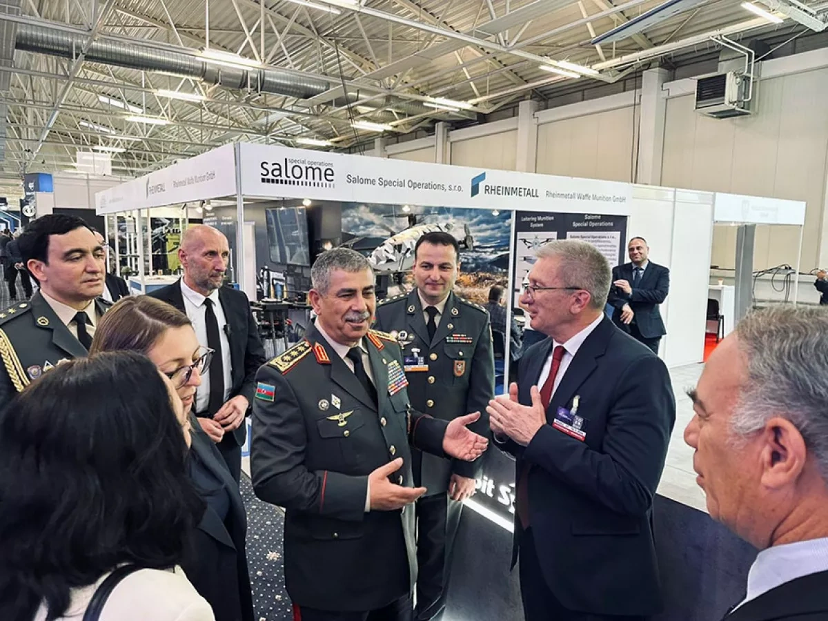 Azerbaijan defenсe minister attends security exhibition in Slovakia Photo