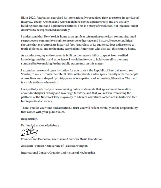 Azerbaijani diaspora voices concern over NYC mayor’s biased statements (PHOTO)