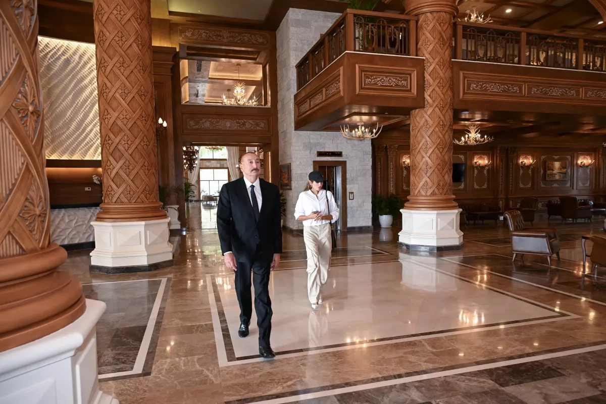 Azerbaijani leader, first lady attend Pirgulu Park hotel opening in Shamakhi PHOTO / UPDATED