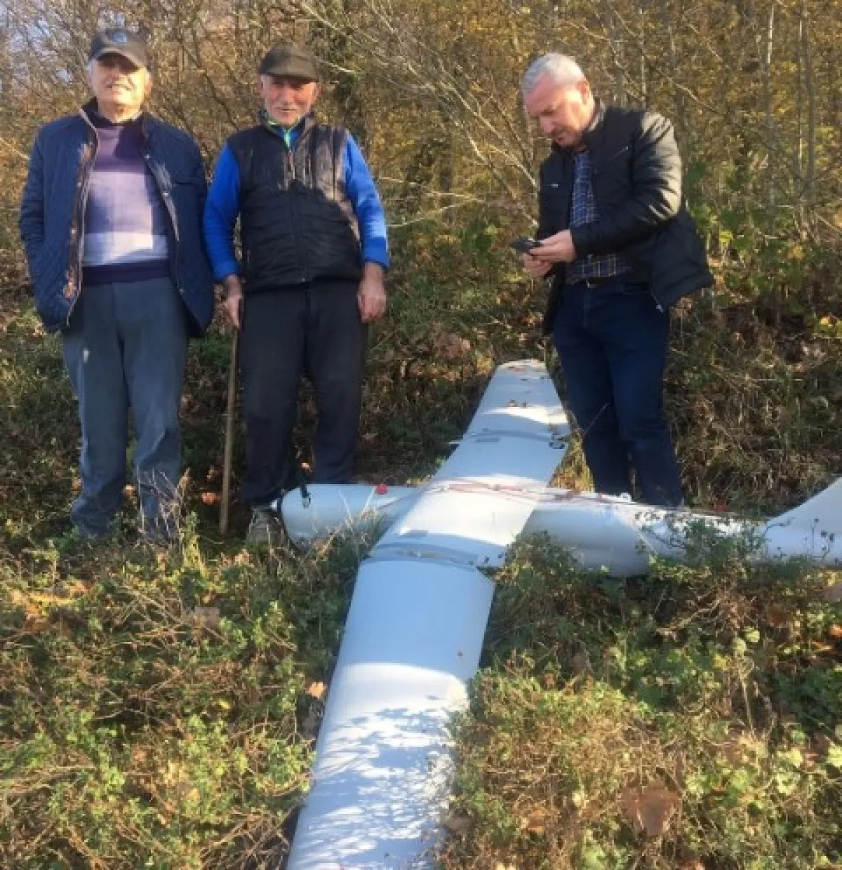 Unidentified drone crashes in western Türkiye Photo