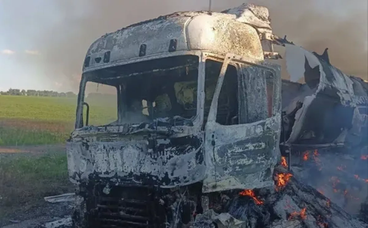 Russian drone strike kills lorry driver in Kharkiv region