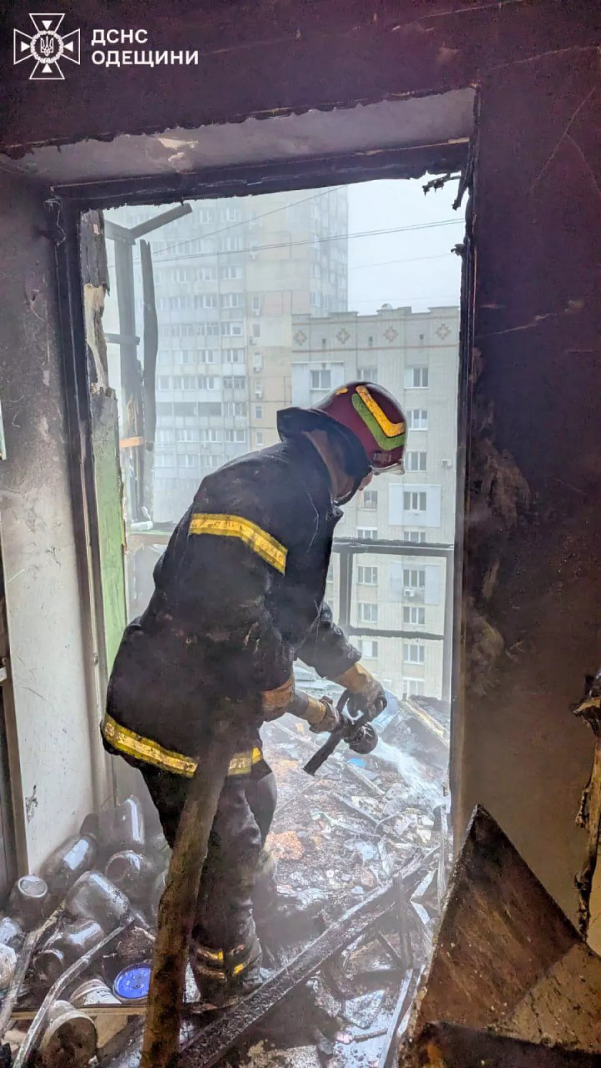 Russian strike damages apartment building, energy facility in Odesa PHOTO/VIDEO