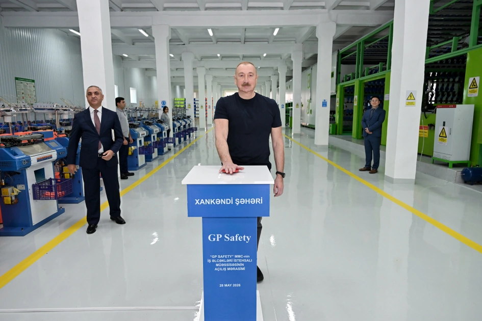 President Ilham Aliyev attends inauguration of work gloves manufacturing enterprise in Khankendi (PHOTO)