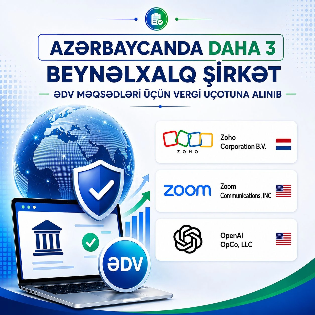 OpenAI, Zoom and Zoho register for tax purposes in Azerbaijan